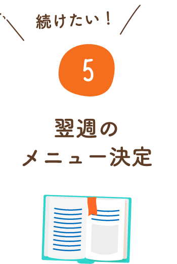 翌週のメニュー決定