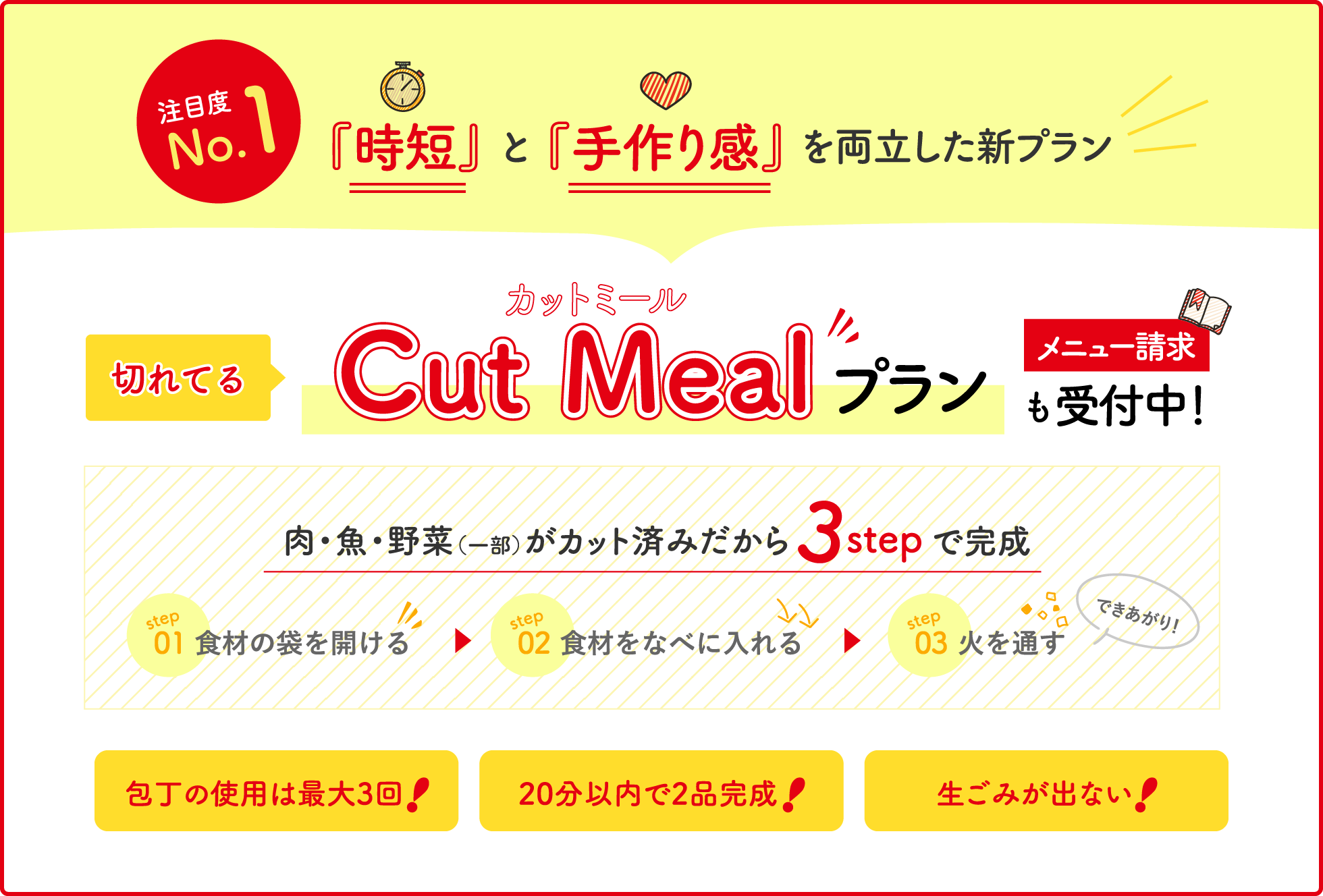 切れてるカットミール受付中！